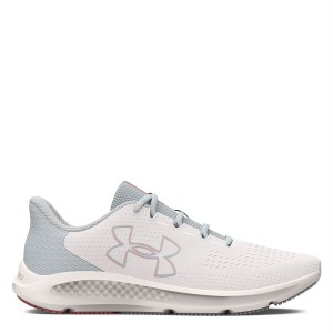 アンダーアーマー レディース ランニング スポーツ Charged Pursuit 3 Big Logo Running Shoes White/Halo Grey