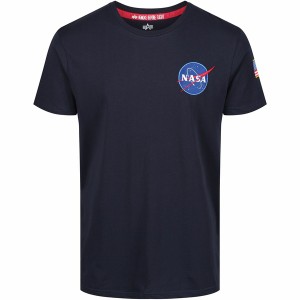 アルファインダストリーズ メンズ Tシャツ トップス Space Shuttle T-Shirt Blue