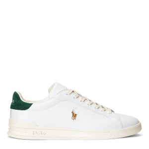 ラルフローレン メンズ スニーカー シューズ Heritage Court Trainers White/Green