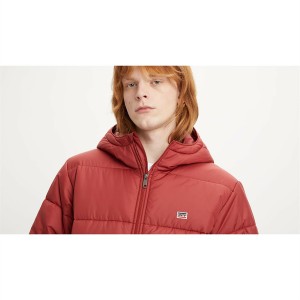 リーバイス メンズ ジャケット＆ブルゾン アウター Telegraph Hood Short Jacket Brick Red