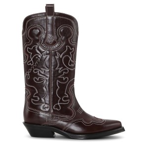 ガニー レディース ブーツ シューズ Mid Western Boot Burgundy 436