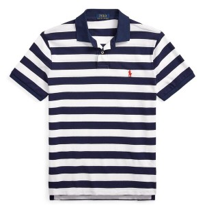 ラルフローレン メンズ ポロシャツ トップス Polo Stripe Shirt Navy/Wht