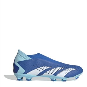 アディダス メンズ ブーツ シューズ Predator Accuracy.3 Laceless Firm Ground Football Boots Blue/White
