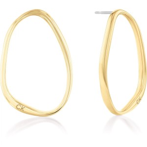 カルバンクライン レディース ピアス＆イヤリング アクセサリー Women's Calvin Klein gold plated earrings Gold