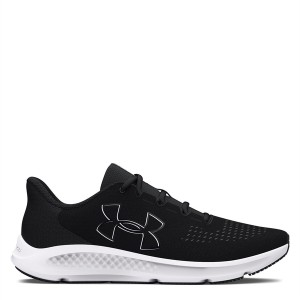 アンダーアーマー レディース ランニング スポーツ Charged Pursuit 3 Big Logo Running Shoes Black/White