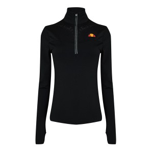 エレッセ レディース パーカー・スウェットシャツ アウター Half-Zip Top Black