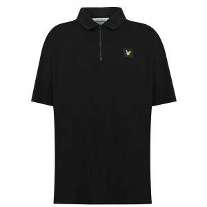 ライルアンドスコット メンズ ポロシャツ トップス Casual Zip Polo Jet Black Z865