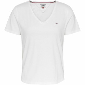 トミーヒルフィガー レディース Tシャツ トップス Slim V Neck T Shirt White