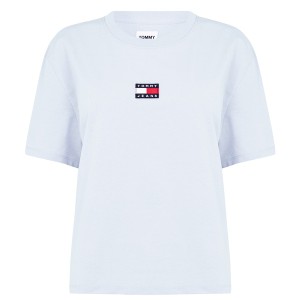 トミーヒルフィガー レディース Tシャツ トップス Centre Badge T Shirt Sky C1Q