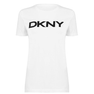 ダナ キャラン ニューヨーク レディース Tシャツ トップス DKNY Logo T Shirt White
