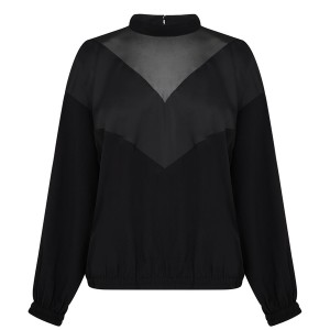 フレンチコネクション レディース Tシャツ トップス French Connection Erla Chevron Top Womens Black