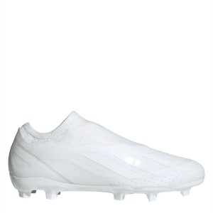 アディダス メンズ ブーツ シューズ X Crazyfast.3 Laceless Firm Ground Football Boots White/White