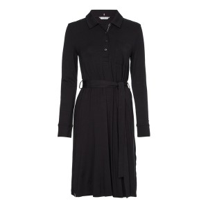 トミー ヒルフィガー レディース ワンピース トップス REGULAR VISCOSE SHIRT KNEE DRESS Black