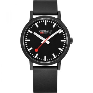 モンダイン メンズ 腕時計 アクセサリー Mondaine Swiss Railways 41mm Watch MS1.41120.RB Black