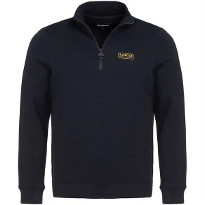 バブアー メンズ パーカー・スウェットシャツ アウター Essential Half-Zip Sweatshirt Black