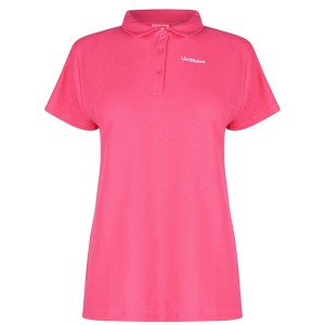 エルエーギア レディース ポロシャツ トップス Pique Polo Shirt Ladies Bright Pink