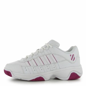 ケースイス レディース テニス スポーツ Court Blast Ladies Tennis Shoes White/Berry
