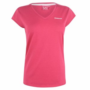 エルエーギア レディース Tシャツ トップス V Neck T Shirt Ladies Brt Pink