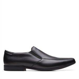 クラークス メンズ ドレスシューズ シューズ Mens Sidton Edge Shoes Black Leather