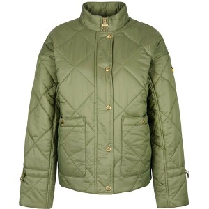 バブアー レディース ジャケット＆ブルゾン アウター Falkenberg Quilted Jacket Green/Check