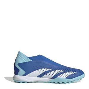 アディダス メンズ ブーツ シューズ Predator Accuracy.3 Laceless Astro Turf Trainers Blue/White