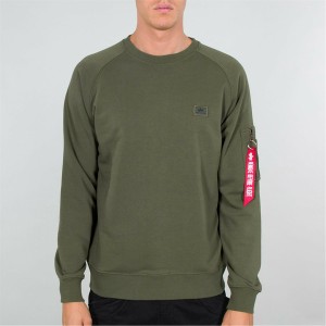 アルファインダストリーズ メンズ ニット&セーター アウター X-Fit Sweatshirt Green