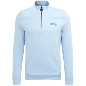 バブアー メンズ パーカー・スウェットシャツ アウター Essential Half-Zip Sweatshirt Faded Blue