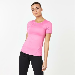 エルエーギア レディース Tシャツ トップス Fitted T-Shirt Pink