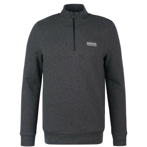 バブアー メンズ パーカー・スウェットシャツ アウター Essential Half-Zip Sweatshirt Asphalt Marl