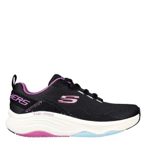 スケッチャーズ レディース ランニング スポーツ D'lux Fitness Sneakers Black/Multi