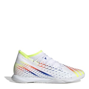 アディダス メンズ ブーツ シューズ Predator Edge .3  Unisex Indoor Football Trainers Wht/Yellow/Blue