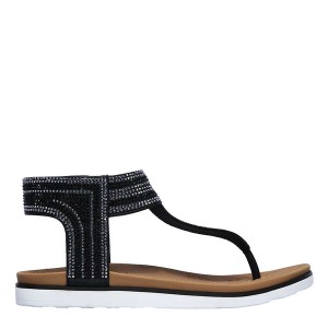 スケッチャーズ レディース サンダル シューズ Skechers Moon Keeper Crush Shimmers Womens Sandals Black