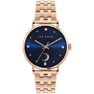 テッドベーカー レディース 腕時計 アクセサリー Ted Baker Phylipa Moon Watch Womens Rose Gold/Blue