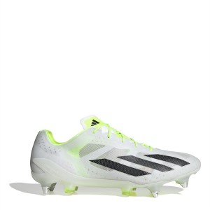 アディダス メンズ ブーツ シューズ x Crazyfast+ Soft Ground Football Boots Wht/Blk/Lemon