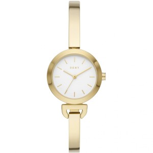 ダナ キャラン ニューヨーク レディース 腕時計 アクセサリー DKNY Uptown D Gold Tone Watch NY2993 Gold and White