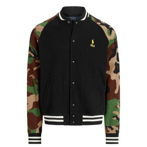 ラルフローレン メンズ ジャケット＆ブルゾン アウター Camo Baseball Jersey Jacket Polo Black