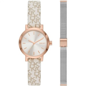 ダナ キャラン ニューヨーク レディース 腕時計 アクセサリー DKNY Soho Rose Gold Watch and Strap Set NY6605SET Rose Gold, Cream and