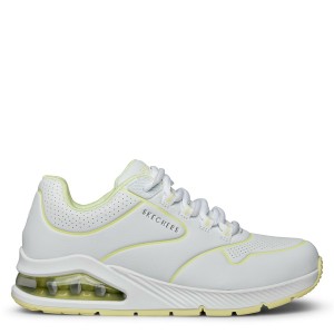 スケッチャーズ レディース スニーカー シューズ Uno 2  AirF Ld99 Wht Lth/Yell