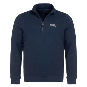 バブアー メンズ パーカー・スウェットシャツ アウター Essential Half-Zip Sweatshirt Navy