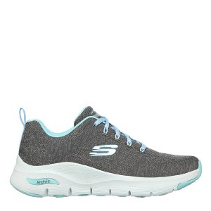 スケッチャーズ レディース ランニング スポーツ Skechers Arch Fit - Comfy Wave Trainers Charcoal