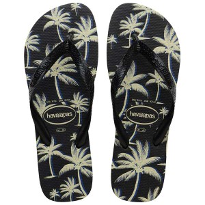 ハワイアナス メンズ サンダル シューズ Havaianas Aloha Sn33 Black/White