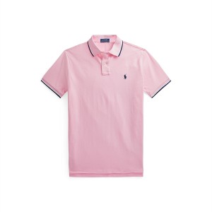 ラルフローレン メンズ ポロシャツ トップス Mesh Polo Shirt Carmel Pink