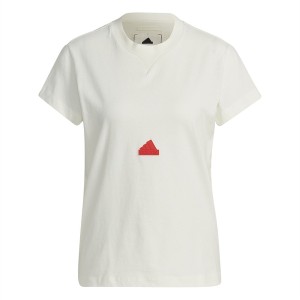 アディダス レディース Tシャツ トップス Badge T-Shirt Womens White/Red