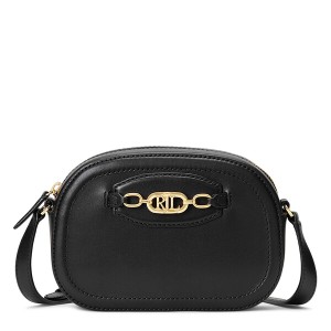 ラルフローレン レディース ショルダーバッグ バッグ Leather Medium Jordynn Crossbody Bag Black