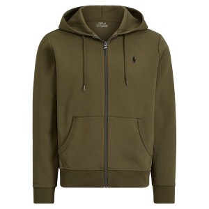 ラルフローレン メンズ パーカー・スウェットシャツ アウター Double-Knit Full-Zip Hoodie Company Olive/Black