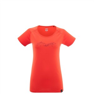 ミレー レディース Tシャツ トップス Hazy Tee Ld33 Coral Chrome