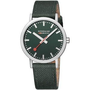 モンダイン メンズ 腕時計 アクセサリー Mondaine Forest Green Watch A660.30360.60SBF Silver and Green