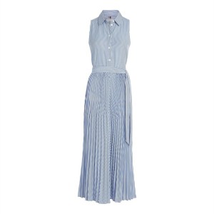 トミー ヒルフィガー レディース ワンピース トップス PLEATED ITHAKA LONG SHIRT DRESS Ithaca Stp