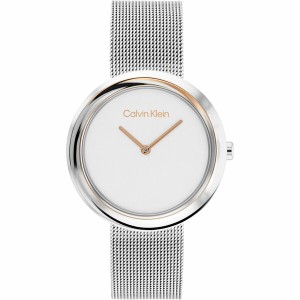 カルバンクライン レディース 腕時計 アクセサリー Twisted Bezel Watch Silver