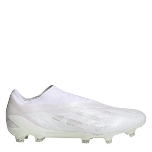 アディダス メンズ ブーツ シューズ x Crazyfast.1 Laceless Firm Ground Football Boots White/White